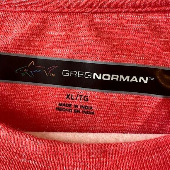 Greg Norman T Shirt Mens XL Red Shark Logo Casual Short Sleeve Crew Neck Top - Picture 4 of 7